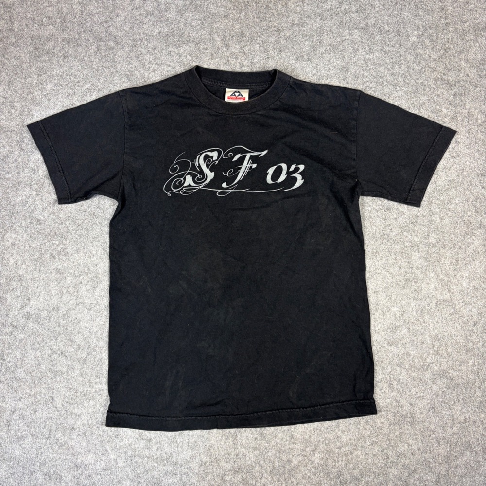 Vintage Shoutfest 2003 Tour T-Shirt Black Alstyle Small SF 03 Christian Rock Y2K